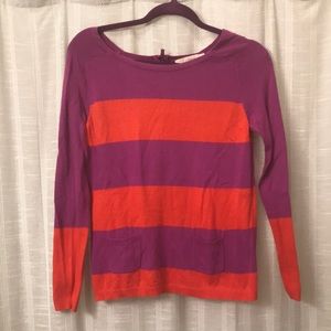 Orange and purple Loft sweater